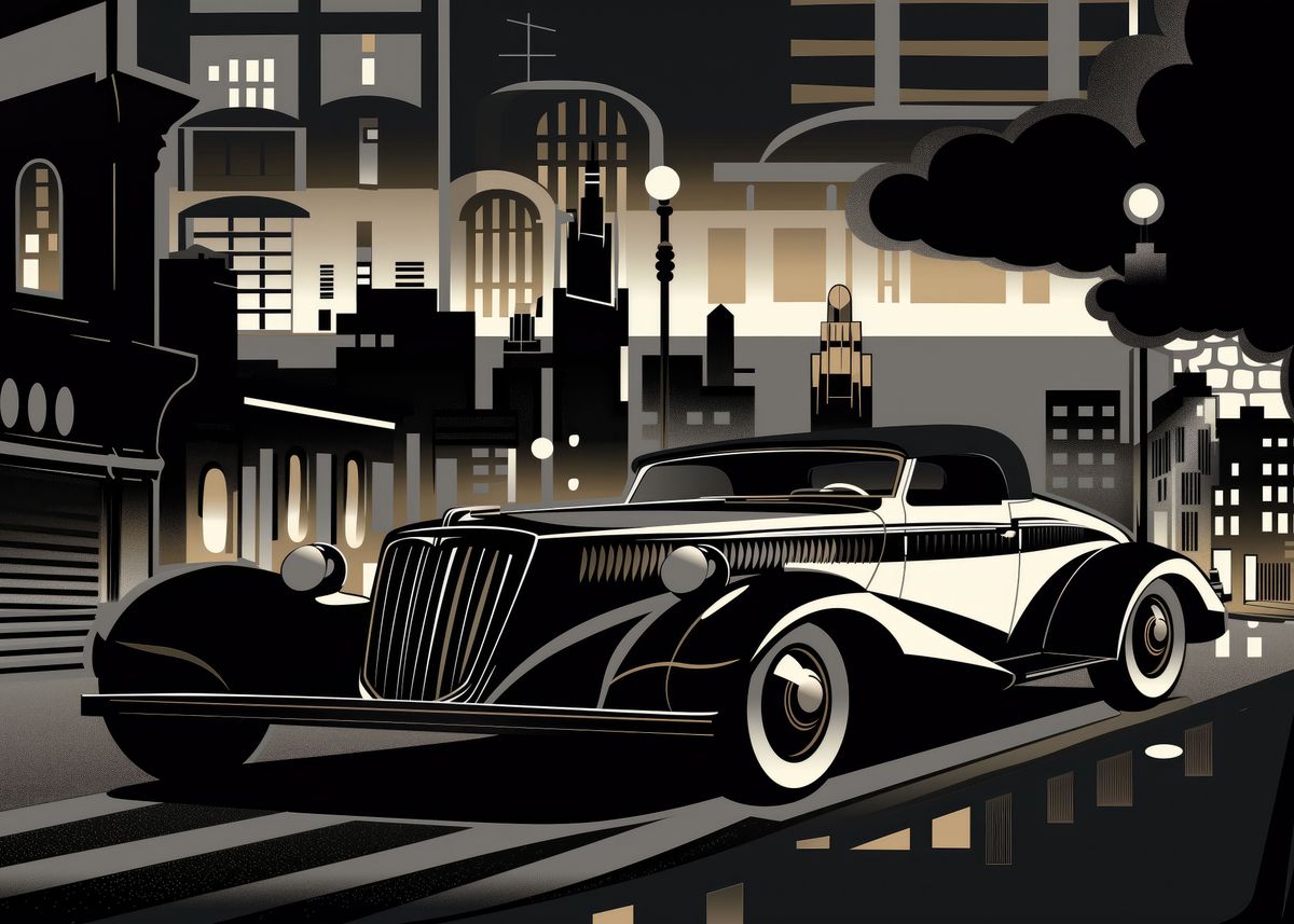 'Elegant Black Car' Poster, picture, metal print, paint by HarmonicArt ...