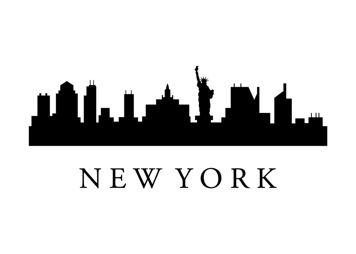 'New York skyline' Poster, picture, metal print, paint by Marco Livolsi ...