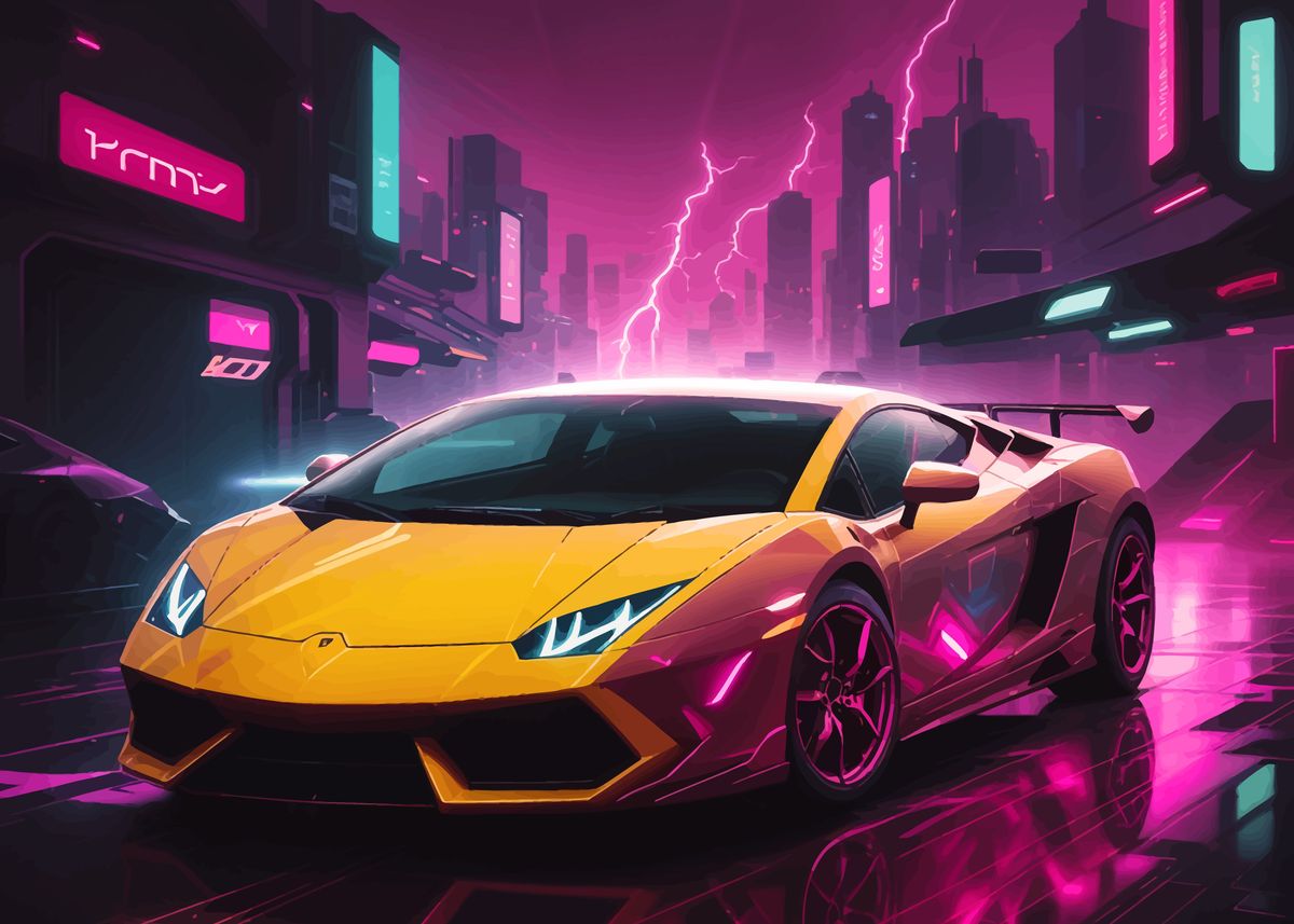 'Lamborghini Gallardo' Poster, picture, metal print, paint by MASTER ...