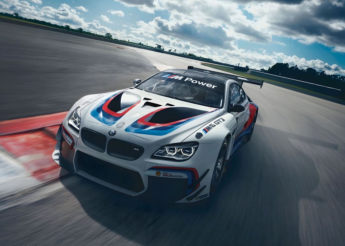 BMW M6 TUNING GICLEE CANVAS ART PRINT POSTER main image 0