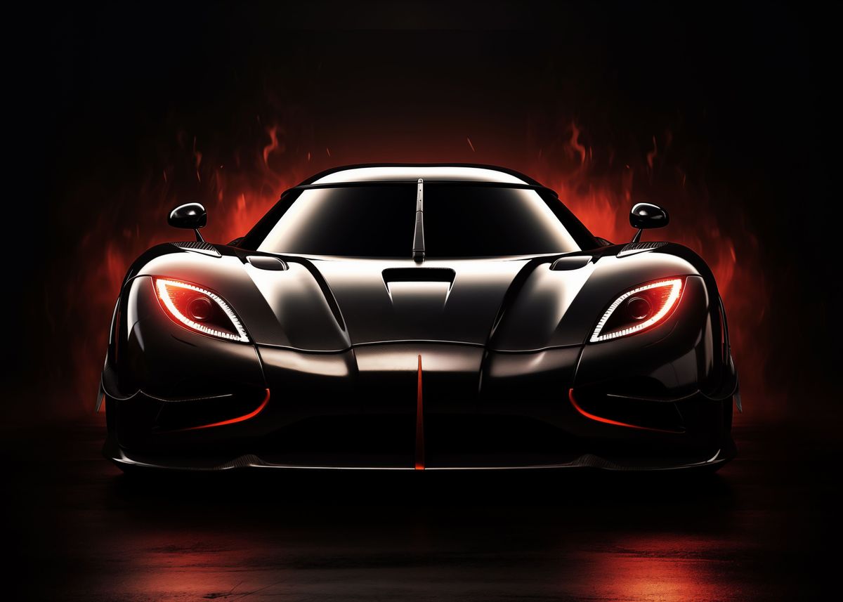 'Koenigsegg Agera supercar' Poster, picture, metal print, paint by ...