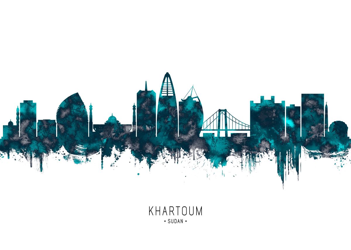 'Khartoum Skyline' Poster, picture, metal print, paint by Towseef Dar ...