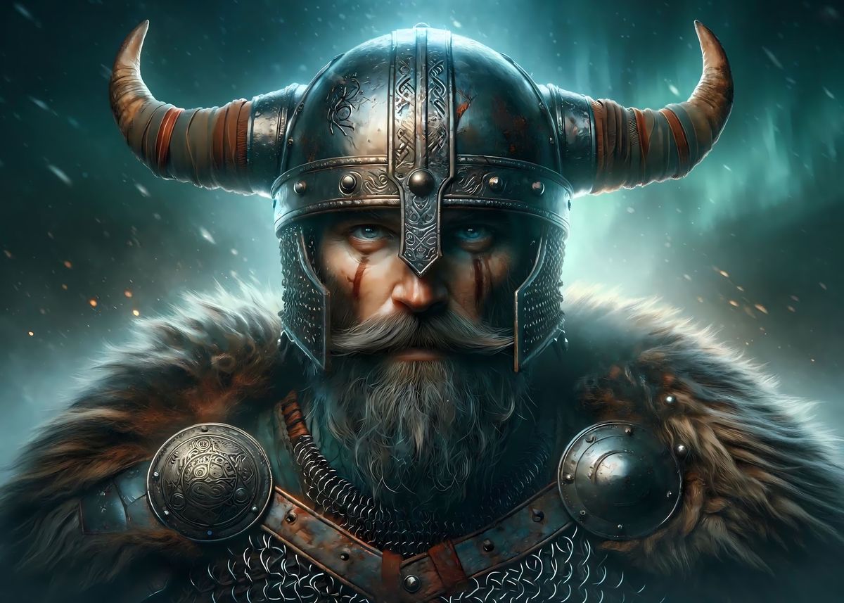 'Mystic Viking Warrior' Poster, picture, metal print, paint by Devran ...