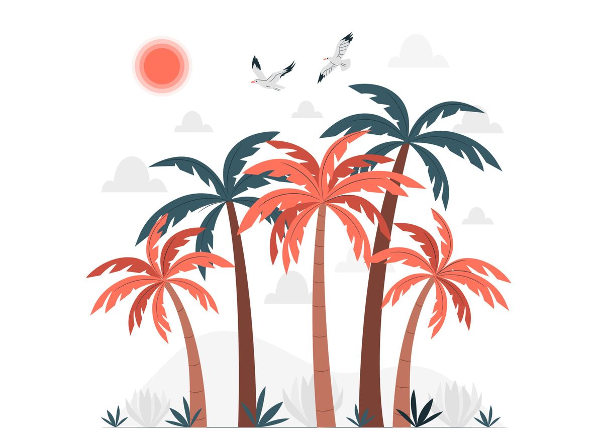 'Palm Trees Vibes ' Poster, picture, metal print, paint by Creativity ...
