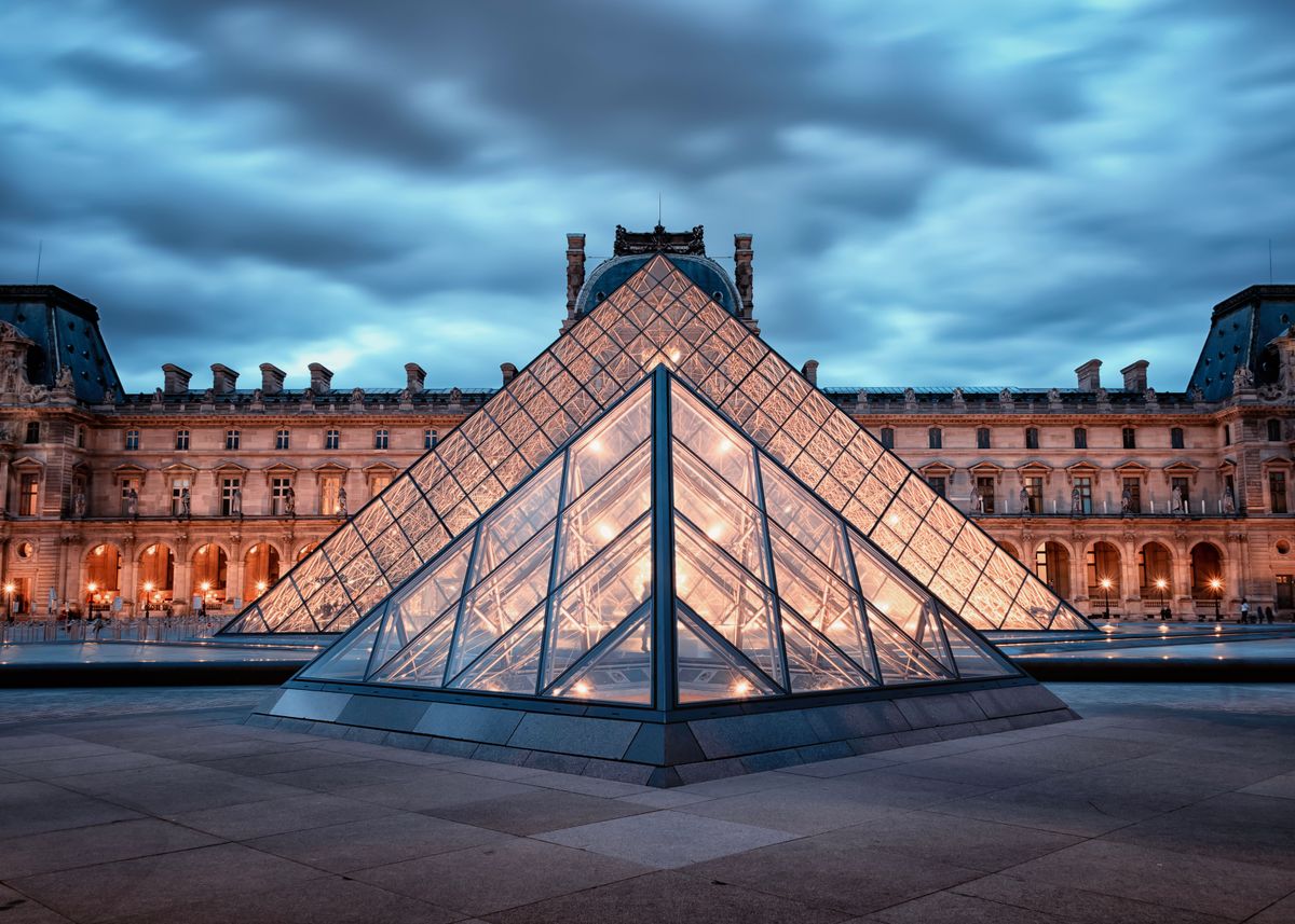 'Louvre Museum' Poster, picture, metal print, paint by Mango Art | Displate