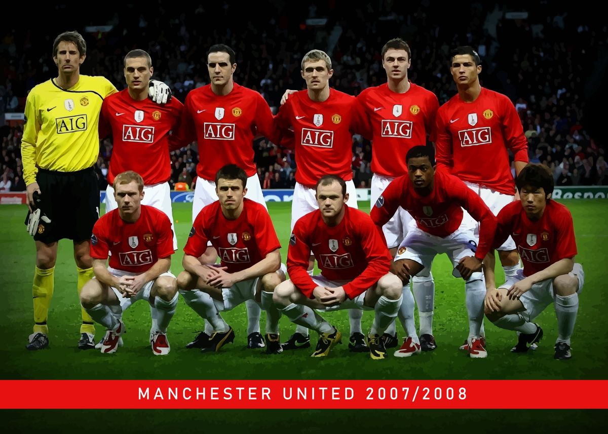 'United 2007 2008' Poster, picture, metal print, paint by Gaming Poster ...