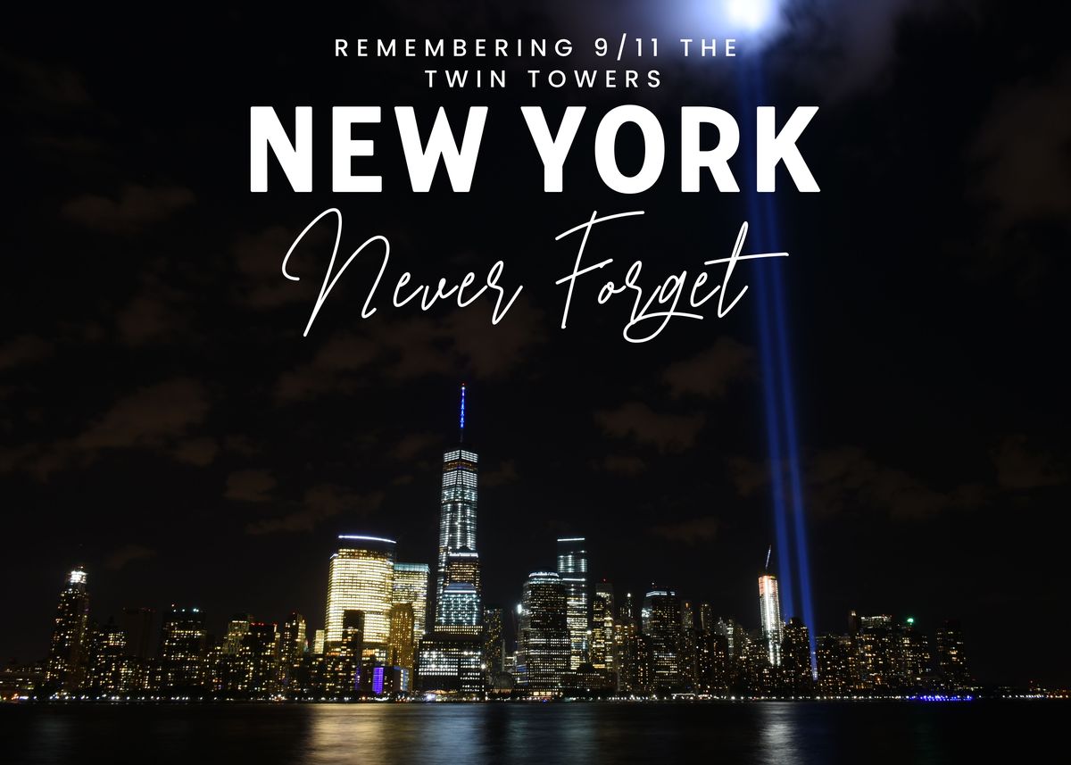 'NYC Skyline New York City 9/11 Tribute' Poster, picture, metal print ...