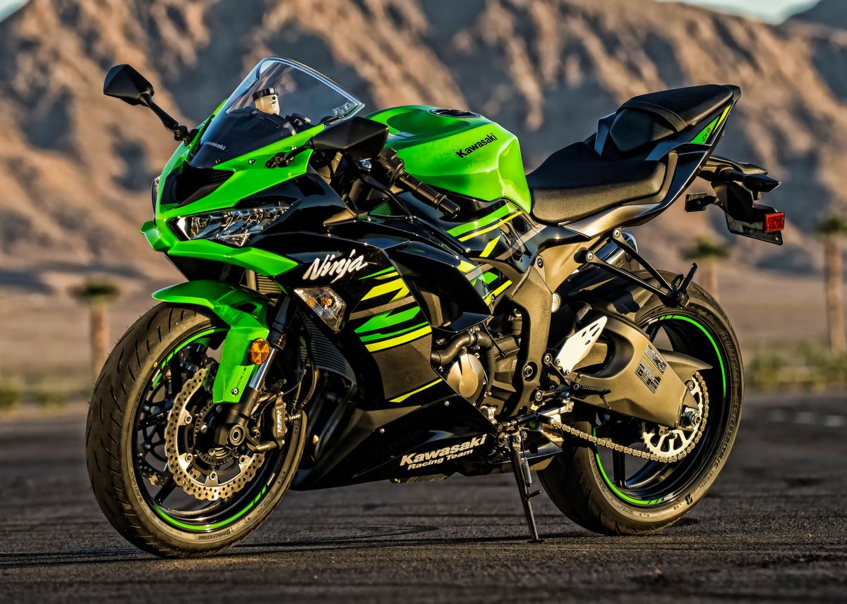 Kawasaki Ninja 636 Motorcycle Poster picture metal print paint by Aleyna Freya Displate