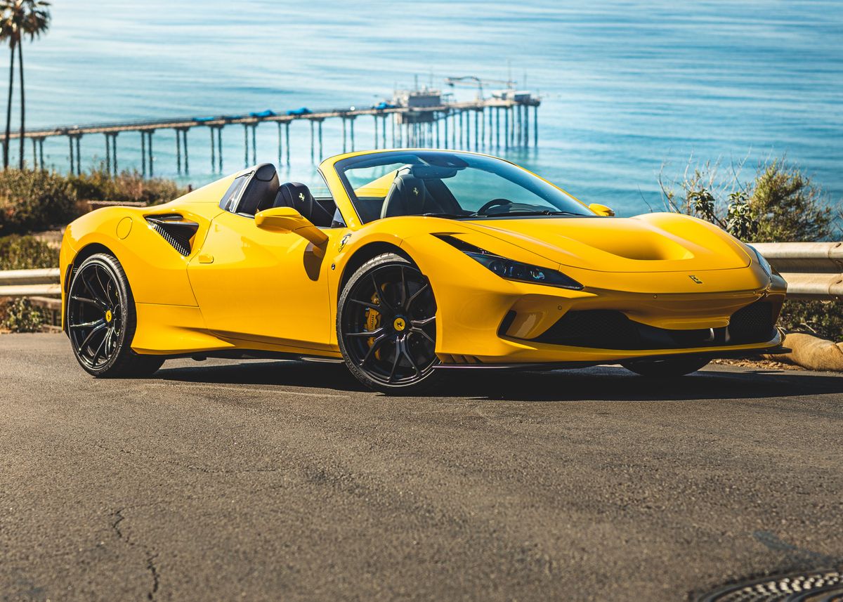 額縁 Displate YellowFerrari Limited Poster Displate YellowFerrari Limited Poster