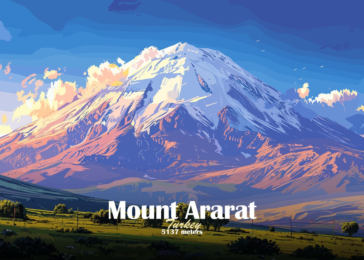 'Mount Ararat Landscape' Poster, picture, metal print, paint by Mason ...