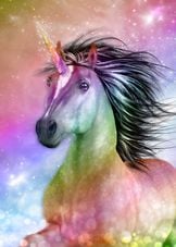 Pink Unicorn print by Dolphins DreamDesign