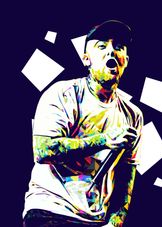 Metal Poster Displate Mac Miller with magnet mounting system for