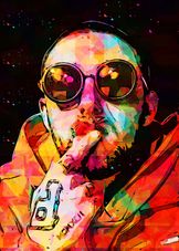 Metal Poster Displate Mac Miller with magnet mounting system for