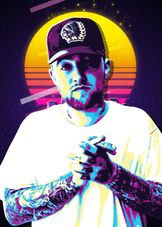 Metal Poster Displate Mac Miller with magnet mounting system for