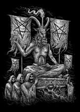 Satan Dark Satanic Baphomet King Metal Tin Sign Poster Vintage Art Wall  Decor 12 x 8 inch