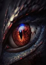 Dragon Eyes ' Poster, picture, metal print, paint by MatiasCurrie, Displate