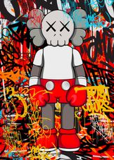 Kaws graffiti style' Poster, picture, metal print, paint by Biopic