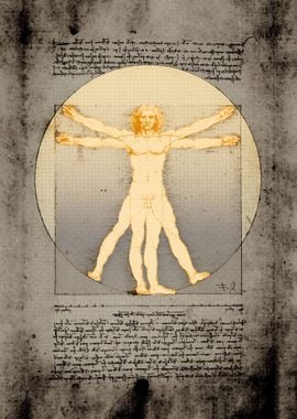 'Vitruvian man 14 (enlightenment)' Poster, picture, metal print, paint ...