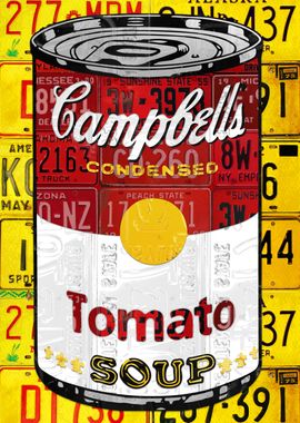 Campbells Soup Can Recycled Vintage License Plate Pop A ... 