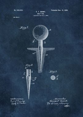 Grant golf tee patent art 1899