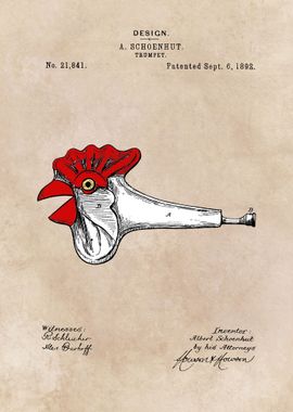 patent - Schoenhut - Trumpet - 1892