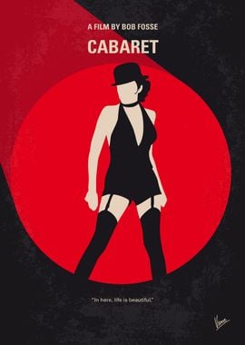 No742 My Cabaret minimal movie poster A female girlie ... 