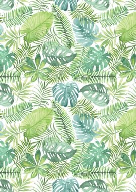 Tropical branches pattern 08