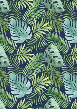 Tropical branches on dark pattern 06