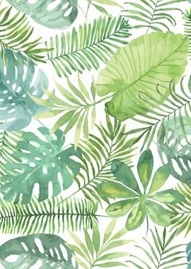 Tropical branches pattern 07