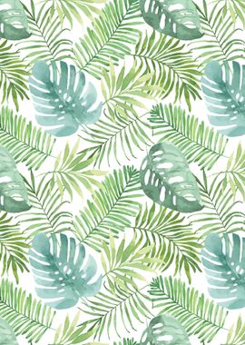 Tropical branches pattern 06