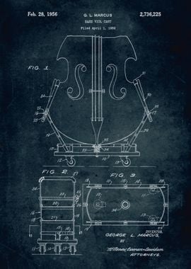 No035 - 1952 - Bass viol cart - Inventor George L Marcu ... 