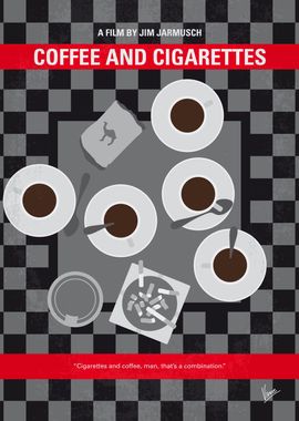 No808 My Coffee and Cigarettes minimal movie poster A ... 