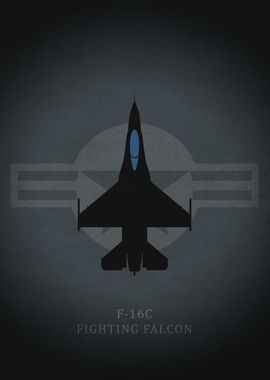 'F-16C Fighting Falcon' Poster, picture, metal print, paint by Iwoko ...