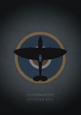 'Supermarine Spitfire XIVc' Poster, picture, metal print, paint by ...