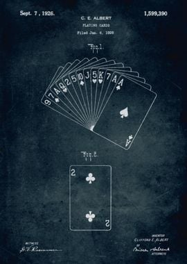 No220 - 1926 - Playing cards - Inventor C. E. Albert