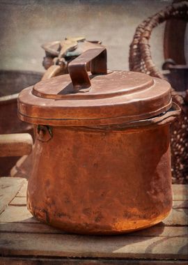 old copper pot