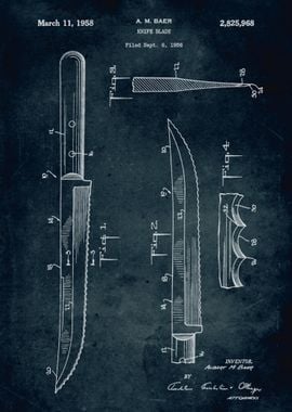 No264 - 1956 - Knife blade - Inventor A. M. Baer