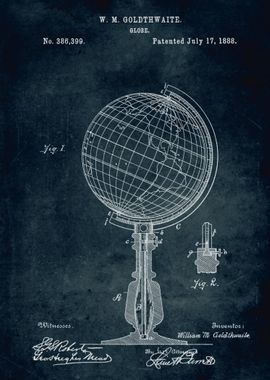 No292 - 1888 - Globe - Inventor Goldthwaite