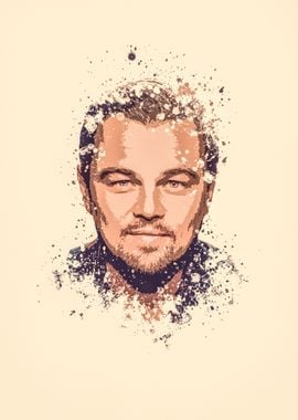 Leonardo DiCaprio splatter painting