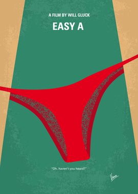 No884 My Easy A minimal movie poster