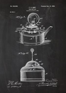 1899 Tea Kettle - Patent Drawing