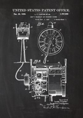 1925 Ship's Telegraph and Recorder System - Patent