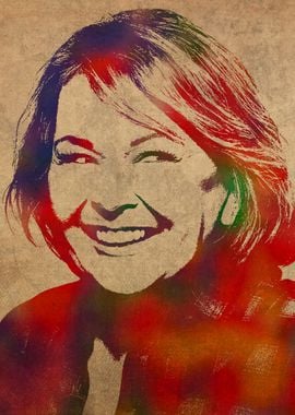 Roseanne Barr Watercolor Portrait