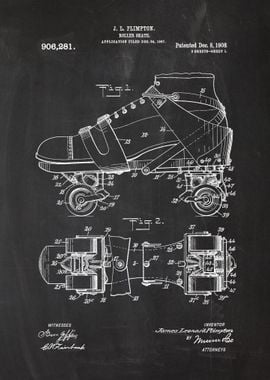 1907 Skates - Patent Drawing