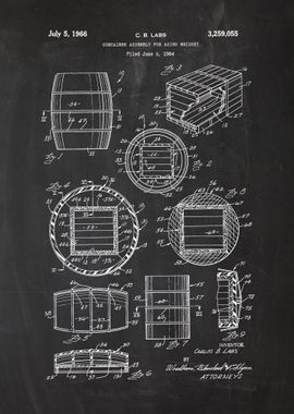 1964 Cotainer Assembly for Aging Whiskey