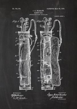 1905 Caddy Bag - Patent Drawing