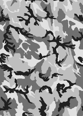 Black White Grey Camoflage