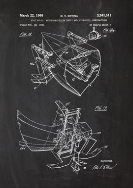 1964 Boat Hulls - Patent Drawing