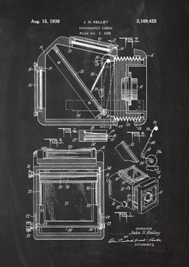 1936 Photographic Camera - Patent Drawing