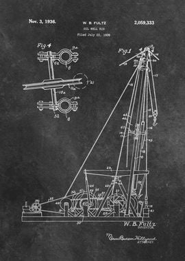 patent art Fultz Oil well 